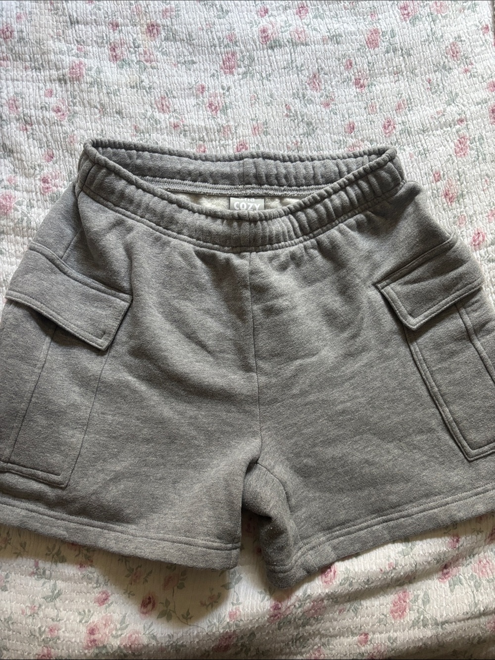TNA Gray Cargo Sweat Shorts